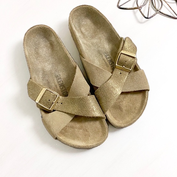 Birkenstock Shoes - Birkenstock Sz 36 Siena Suede Gold Tan Women Shoes